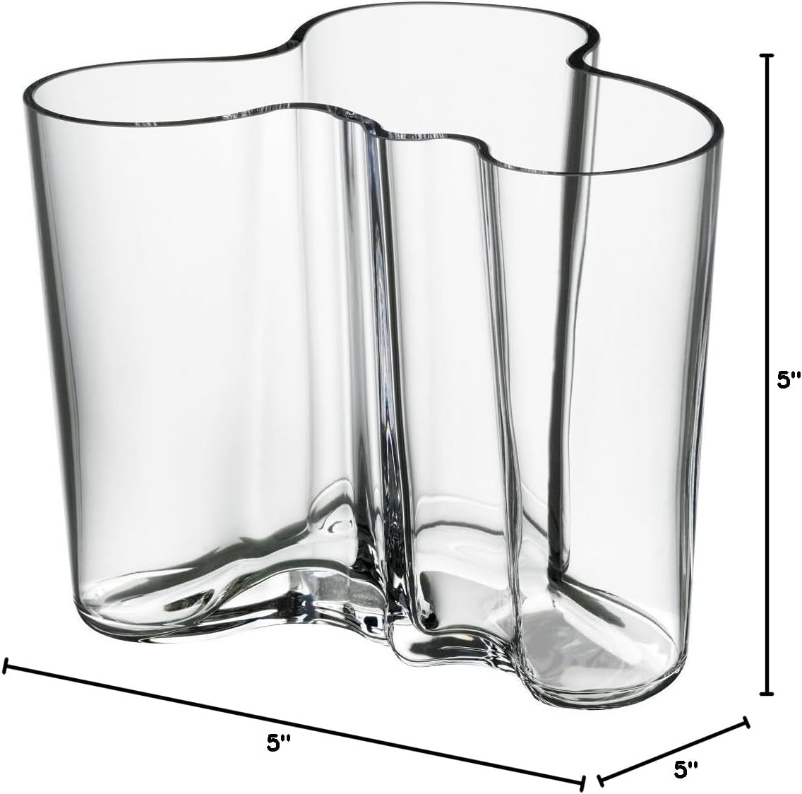 Iittala Aalto 4-3/4-Inch Clear Glass Vase