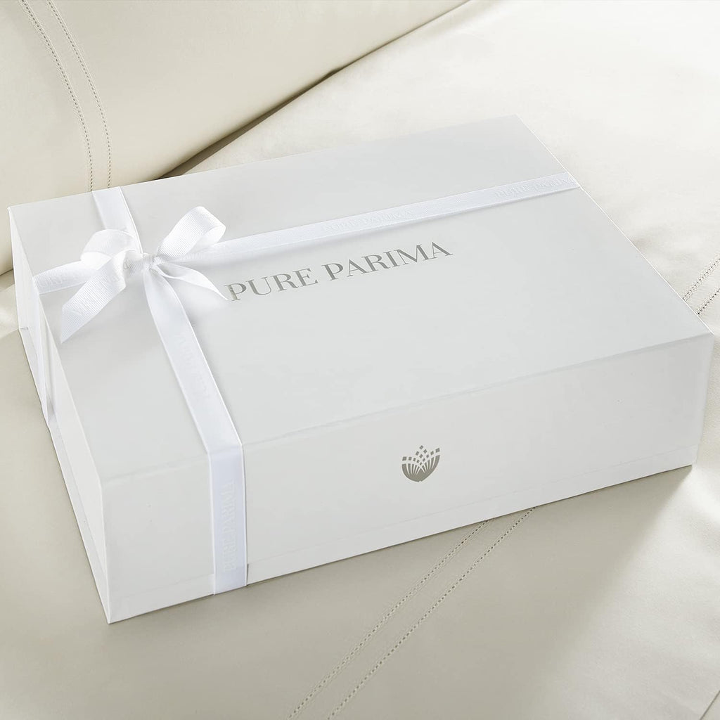 Pure Parima Yalda Sheet Set – 100% Certified Egyptian Cotton, Double-Hem Stitch, Twin XL, Ivory