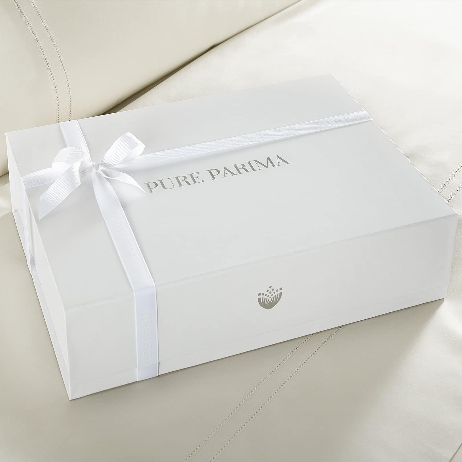 Pure Parima Yalda Sheet Set – 100% Certified Egyptian Cotton, Double-Hem Stitch, Twin XL, Ivory