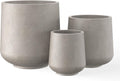 Kante 15.3'+11.6'+8.2' Dia Round Concrete Planter, Large Outdoor Indoor Planter Pots Containers with Drainage Holes and Rubber Plug for Home Garden Patio, Weathered Concrete