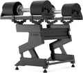 SNODE AD80 Drop Proof 80 lbs Adjustable Dumbbell Set -Adjustable Weights with Cast Iron Plates and Cradle, Knurled Handle, Fast Adjust, Compact Home Gym Equipment for Bench & Press