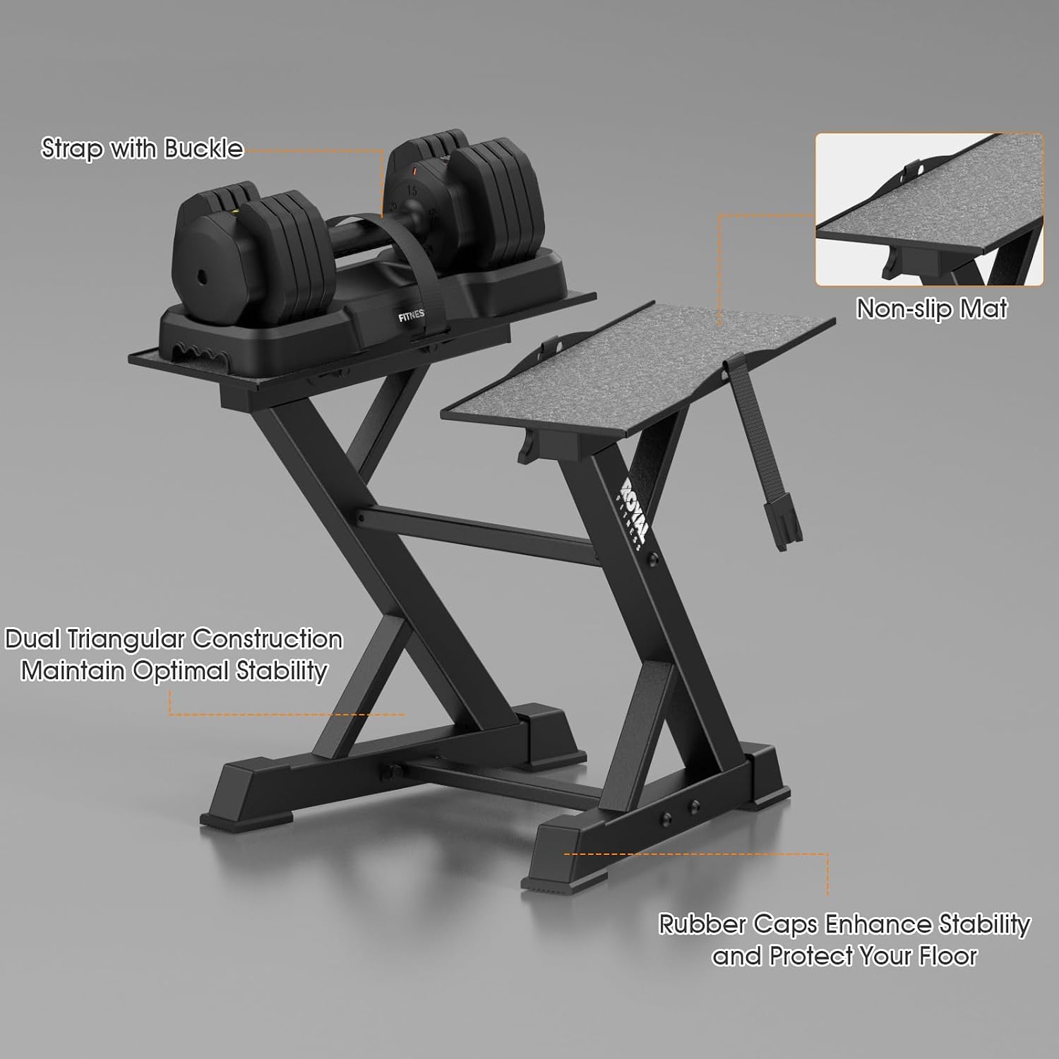 Adjustable Dumbbell Rack Weight Rack Heavy Duty, Home Gym Dumbbell Storage Stand Holder