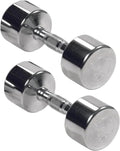 Professional Chrome Dumbbell with Ergo Grip, Heavy-Duty Solid Steel Knurled Handles Hand Weights for Exercise Muscle Toning Home Gym Workout and Training - 2.5 LB - 50 LB Pack of 1, 2 & 4