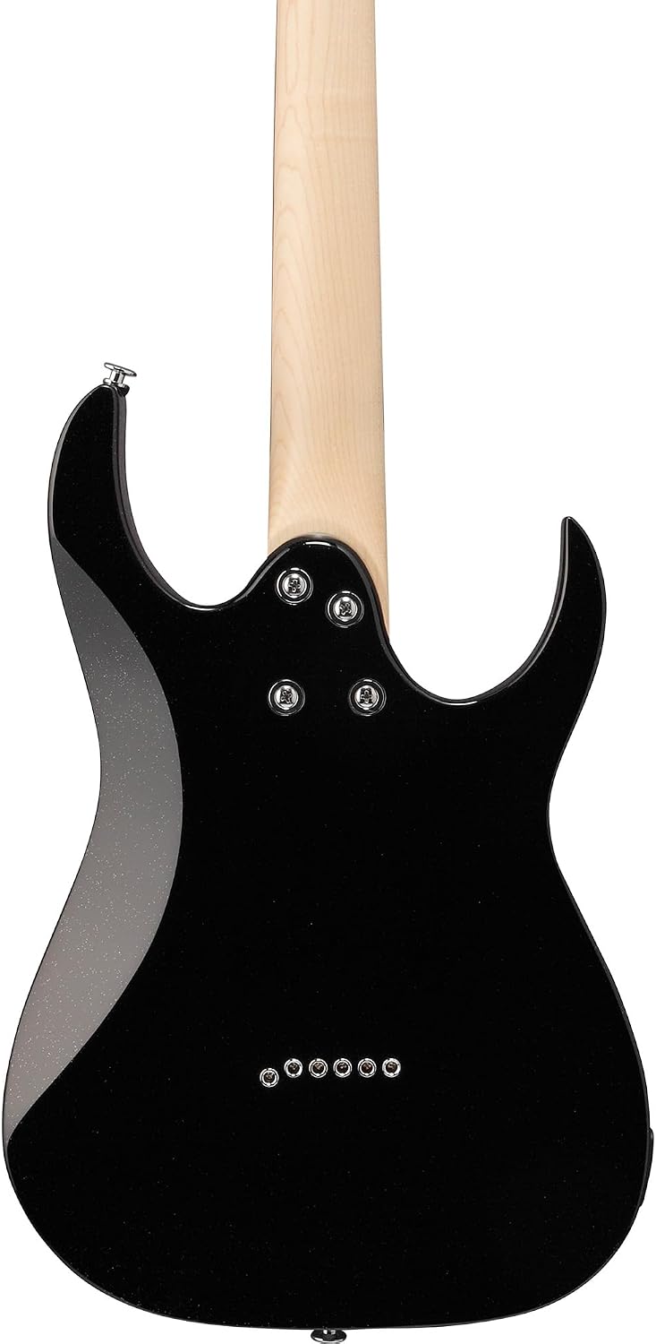 Ibanez GRGM21L RG Gio miKro Short-Scale Electric Guitar, Left Handed - Black Night Bundle with Gig Bag, Tuner, Strap, Instrument Cable, Austin Bazaar Instructional DVD, and Polishing Cloth