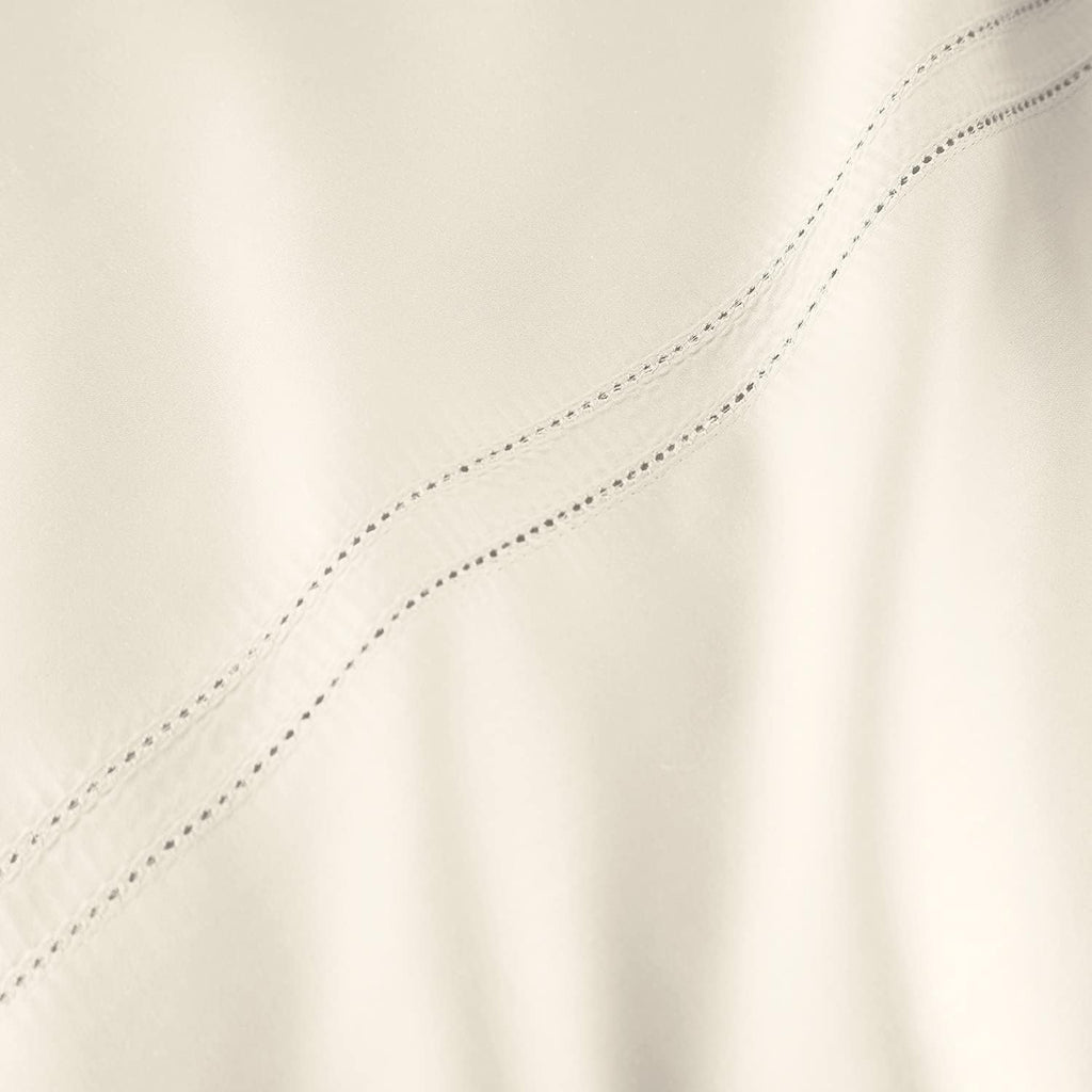 Pure Parima Yalda Sheet Set – 100% Certified Egyptian Cotton, Double-Hem Stitch, Twin, Ivory