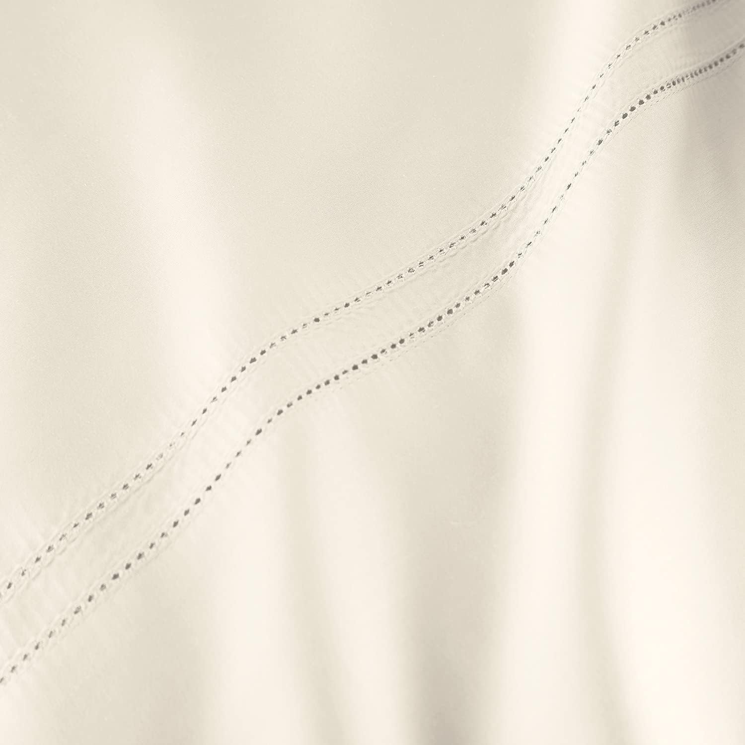 Pure Parima Yalda Sheet Set – 100% Certified Egyptian Cotton, Double-Hem Stitch, Twin, Ivory