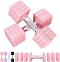 15LB 20LB 30LB 40LB 50LB Adjustable Dumbbell Set Free Weights Dumbbells Set for Women Men Hand Weights Sets Adjust Dumbbell Weight Sets for Home Gym Exercise Workout Strength Training Equipments