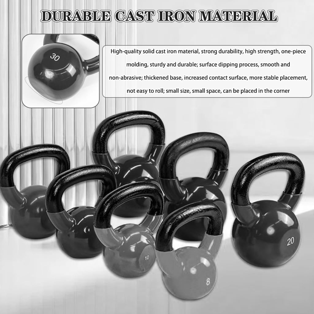 Kettlebell Weights for Women Men's Strength Training Kettle Bells, Beginner Fitness Dumbbell, Squat/Swing/Lunge, Home Exercise Equipment(Brown-35LB)