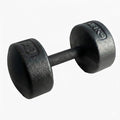 Legacy Solid Round Dumbbell Black – Heavy Duty Cast Iron Hand Weight with Knurled Ergonomic Grip for Strength Training, Muscle Toning, Home Gym Workout – 5 lb to 150 lb In Single & Pair