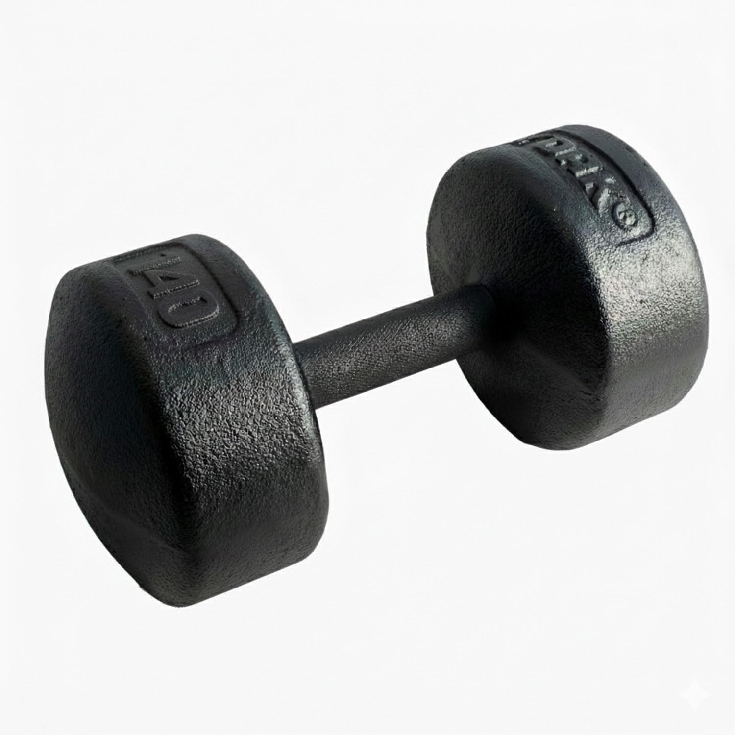 Legacy Solid Round Dumbbell Black – Heavy Duty Cast Iron Hand Weight with Knurled Ergonomic Grip for Strength Training, Muscle Toning, Home Gym Workout – 5 lb to 150 lb In Single & Pair