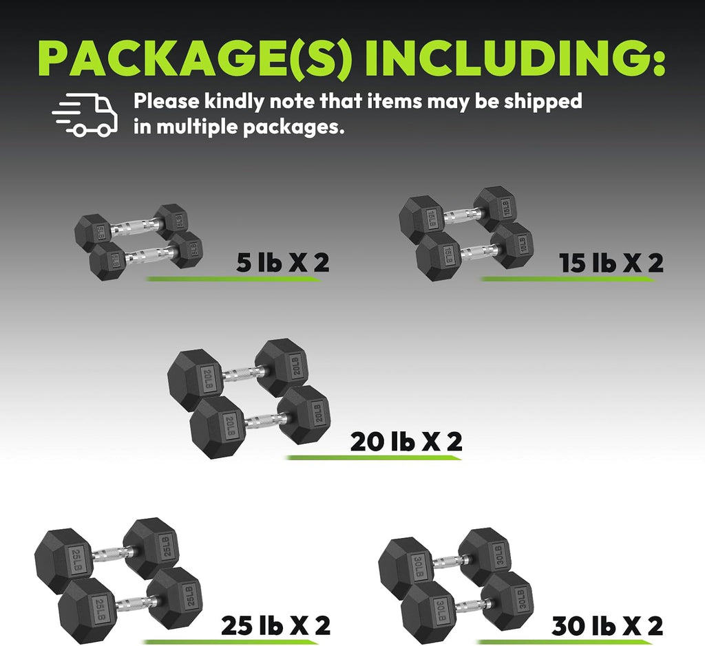 Hex Dumbbell Sets with Rack, 90-640 lb Rubber Encased Exercise & Fitness Dumbbells Set, Hand Weight for Strength Training, Weight Dumbbells