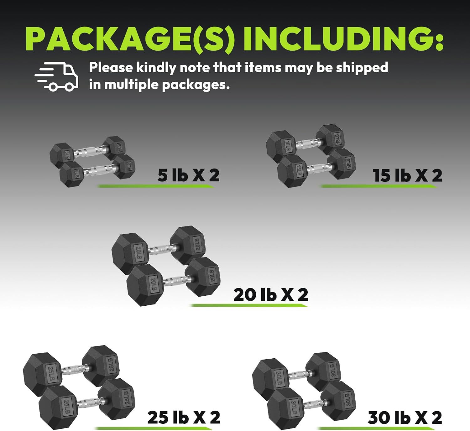 Hex Dumbbell Sets with Rack, 90-640 lb Rubber Encased Exercise & Fitness Dumbbells Set, Hand Weight for Strength Training, Weight Dumbbells