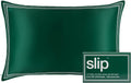 slip The Original Queen Pure Silk Pillow Case - 100% Pure 22 Momme Mulberry Silk - Queen Size Standard Pillow Case - Anti-Aging, Anti-BedHead, Anti-Sleep Crease, The Green (20' x 30')