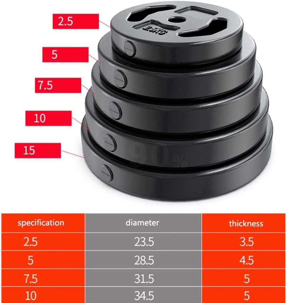 Weight Plates-Micro Weight Plates for Olympic Barbell or Dumbbell Encapsulation Barbell Small Hole Fitness Equipment 2.5kg-10kg/5.5lb-22lb