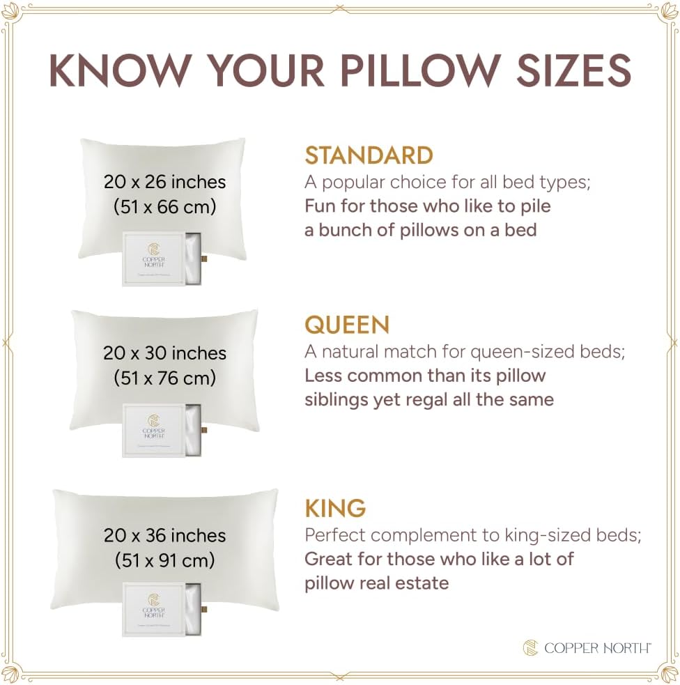 Copper Infused Pillowcase 100% Pure Silk | 22 Momme Mulberry Silk | Clearer Skin & Smoother Hair, Anti-Acne, Anti-Aging, Naturally Cooling (2 Cases, King, Deep Blue)