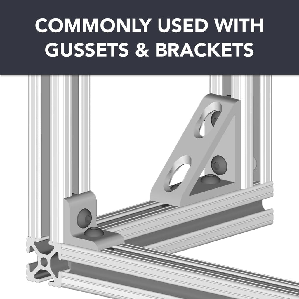 8020, 3275, 10 Series Steel 8-32 Centered Slide in Economy T Nuts Hardware Nuts for 1 Inch Aluminum Extrusions (500)