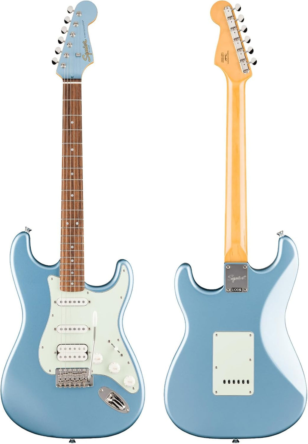 Fender Limited Edition Classic Vibe '60s Stratocaster HSS 6-String Right-Handed Electric Guitar with Poplar Body, Maple Neck, and Indian Laurel Fingerboard (Ice Blue Metallic)