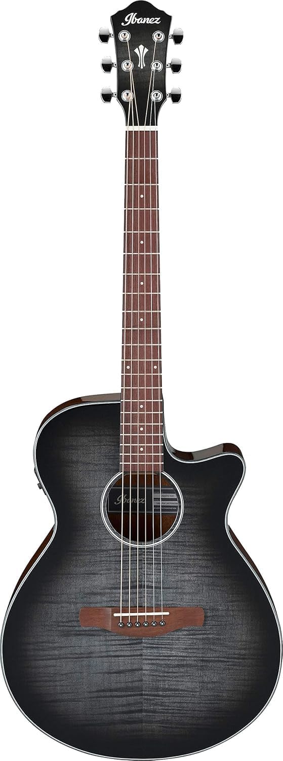 Ibanez AEG70 Acoustic-Electric Guitar - Transparent Charcoal Burst High Gloss