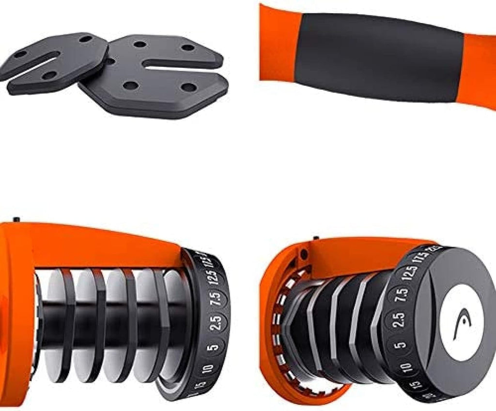 KRASS Pro Dumbbell Set – Adjustable Weight Detachable Dumbbells with ABS Base Home Exercise Equipment for Gym Exercise Training, 25 Pounds (2 x 5.6 kg), Collector88
