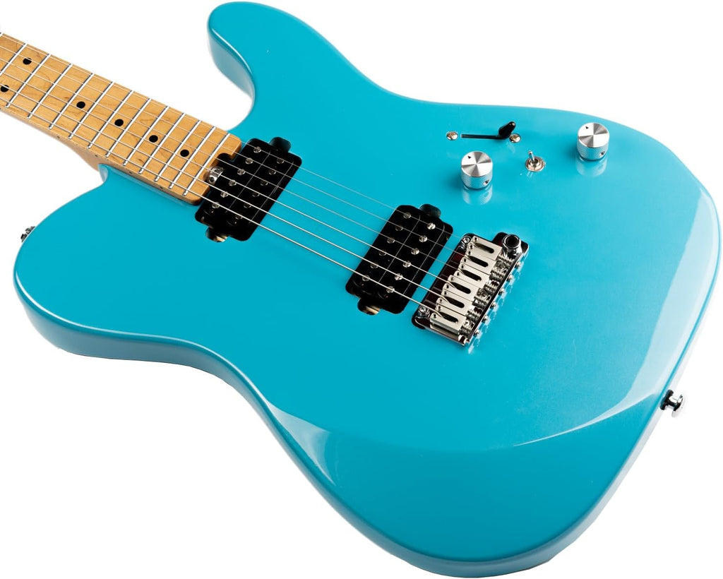 EART TL-380 6 String Solid-Body Electric Guitar Roasted Mahogany Body Maple Neck, Available in Gloss Finishes,Right