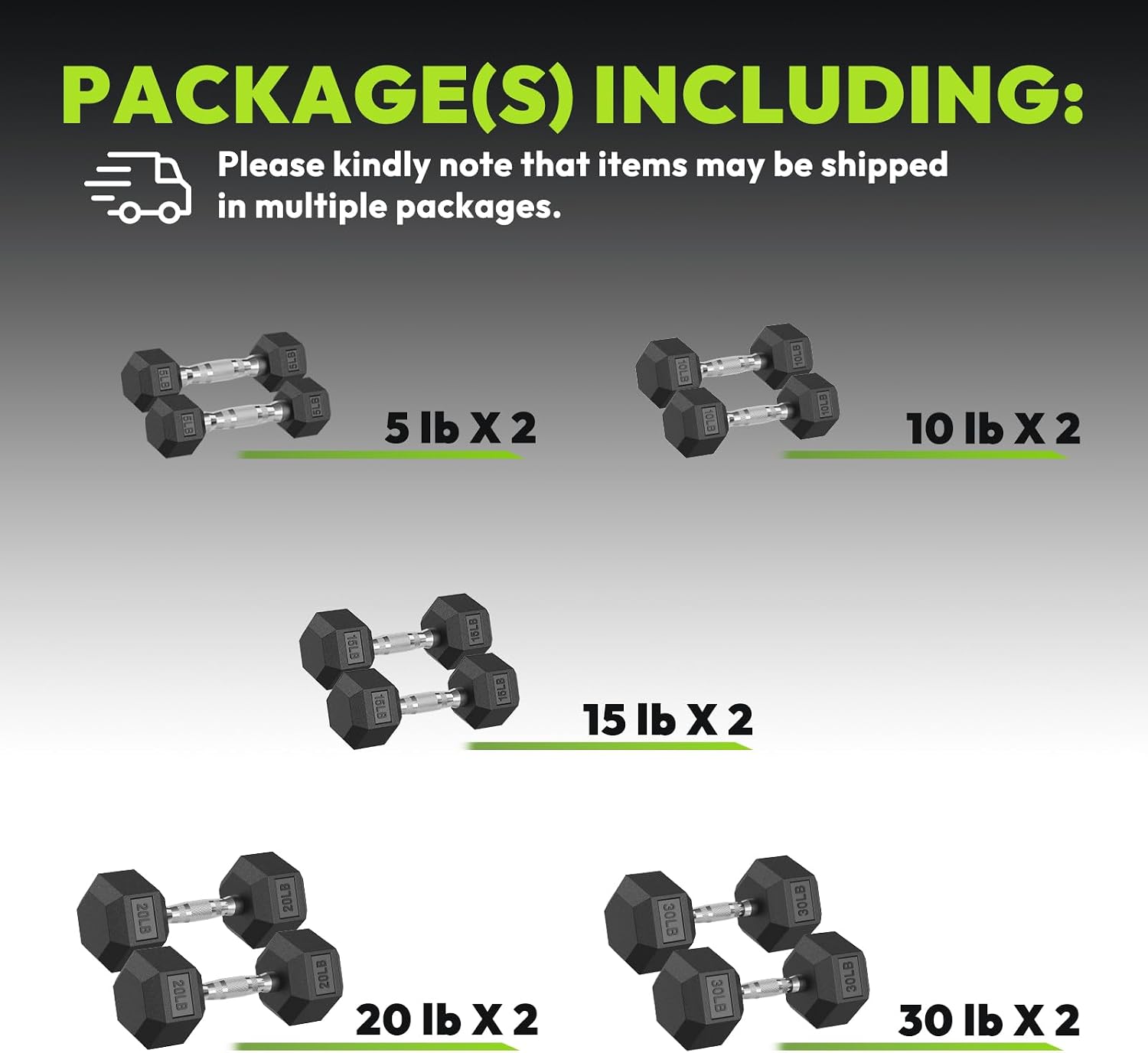Hex Dumbbell Sets with Rack, 90-640 lb Rubber Encased Exercise & Fitness Dumbbells Set, Hand Weight for Strength Training, Weight Dumbbells