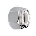 (Qty 100pcs) 10-24 Hex Nylon Insert Lock Nuts 10 x 24 Coarse Thread Nylock Chrome 10x24 Hardware Fastener Kit Set RV7544S