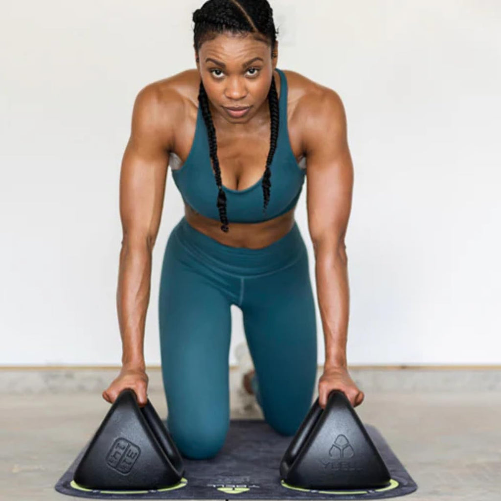 TRX YBell Pro Series 3-in-1 Dumbbell, Kettlebell and Push Up Stand Workout Equipment | Commercial Grade Powder Coated Surface | Perfect for Strength Training & Conditioning Workouts | 12 Piece