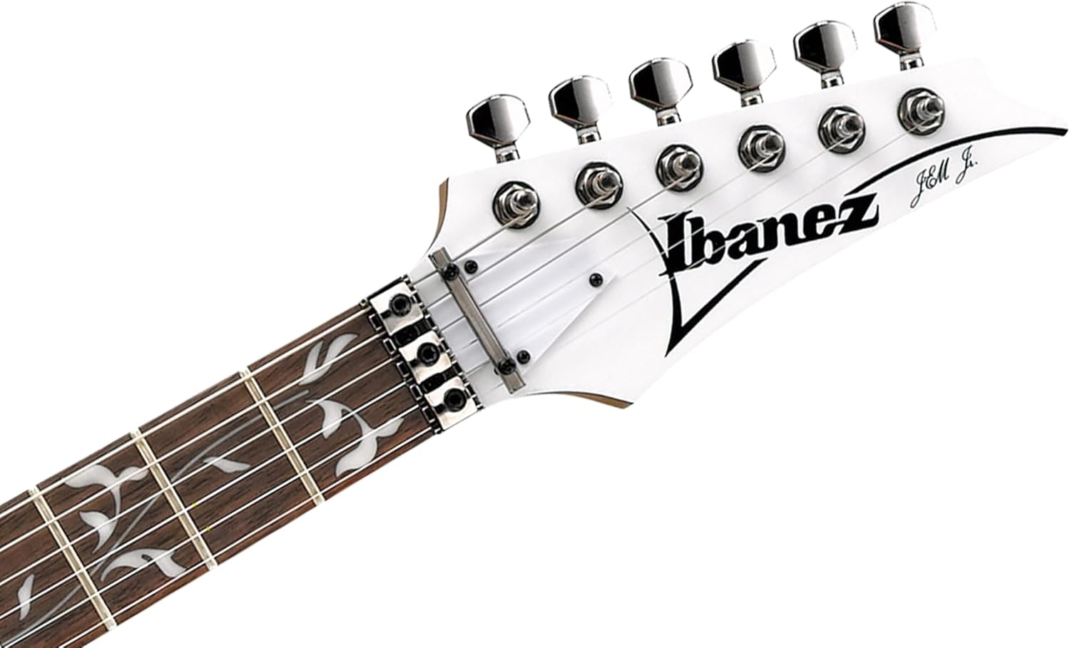 Ibanez JEMJR Steve Vai Electric Guitar - White Bundle with Gig Bag, Tuner, Strap, Cable, Austin Bazaar Instructional DVD, and Polishing Cloth