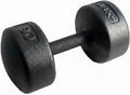 Legacy Solid Round Dumbbell Black – Heavy Duty Cast Iron Hand Weight with Knurled Ergonomic Grip for Strength Training, Muscle Toning, Home Gym Workout – 5 lb to 150 lb In Single & Pair