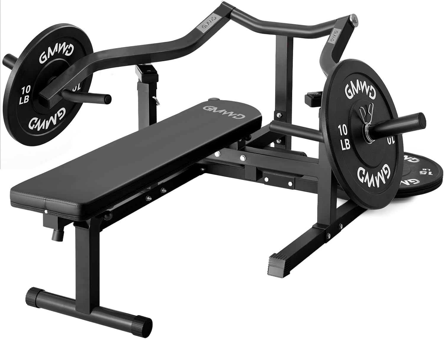 GMWD Chest Press Machine, 1200LBS Bench Press Machine with Independent Converging Arms, Adjustable Flat Incline Bench for Chest, AB Workouts, Shoulder Home Gym Equipment, V1