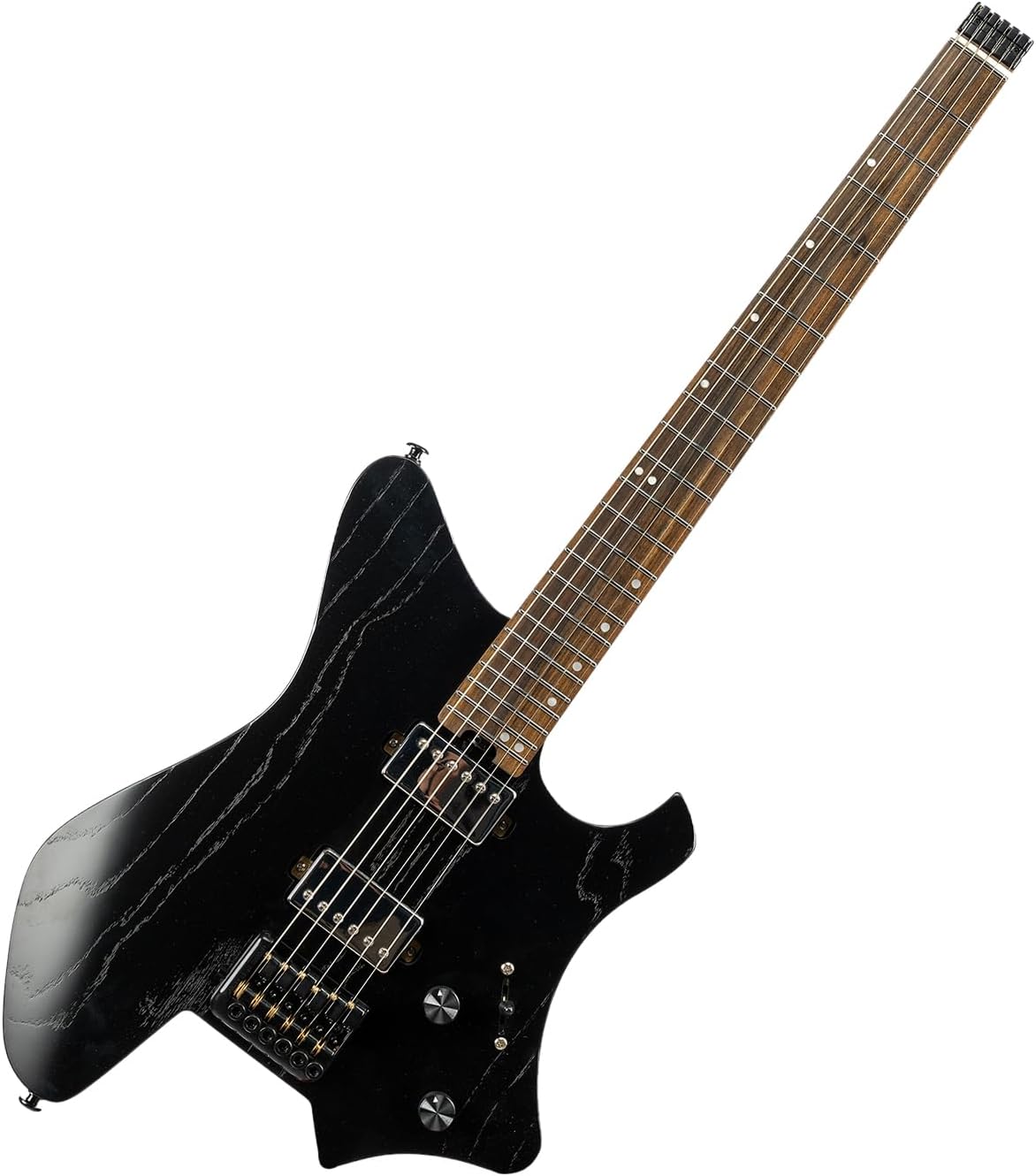 EART GW2 25.5' Headless Electric Guitar - Roasted Padauk Soild Body/5pc Maple Neck - Alnico-V Pickups, Stainless Frets
