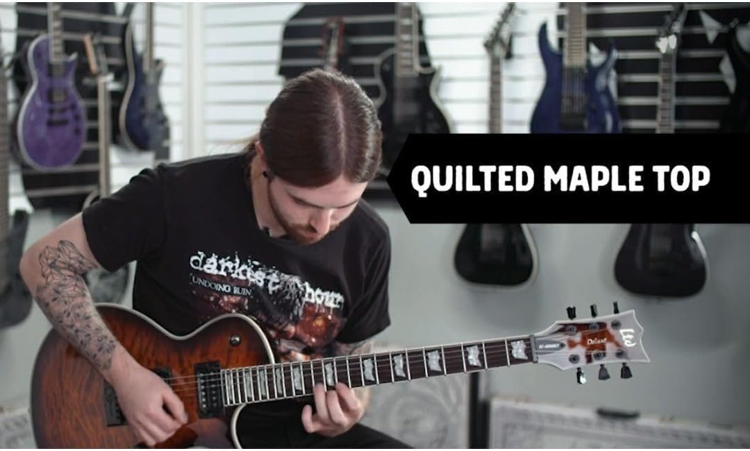 ESP LTD EC-1000 Evertune - Dark Brown Sunburst over Quilted Maple