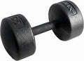 Legacy Solid Round Dumbbell Black – Heavy Duty Cast Iron Hand Weight with Knurled Ergonomic Grip for Strength Training, Muscle Toning, Home Gym Workout – 5 lb to 150 lb In Single & Pair