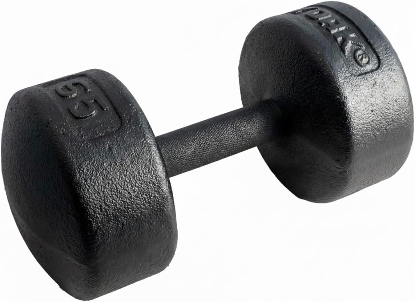 Legacy Solid Round Dumbbell Black – Heavy Duty Cast Iron Hand Weight with Knurled Ergonomic Grip for Strength Training, Muscle Toning, Home Gym Workout – 5 lb to 150 lb In Single & Pair