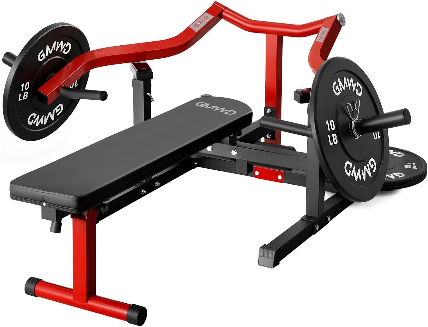GMWD Chest Press Machine, 1200LBS Bench Press Machine with Independent Converging Arms, Adjustable Flat Incline Bench for Chest, AB Workouts, Shoulder Home Gym Equipment, V1