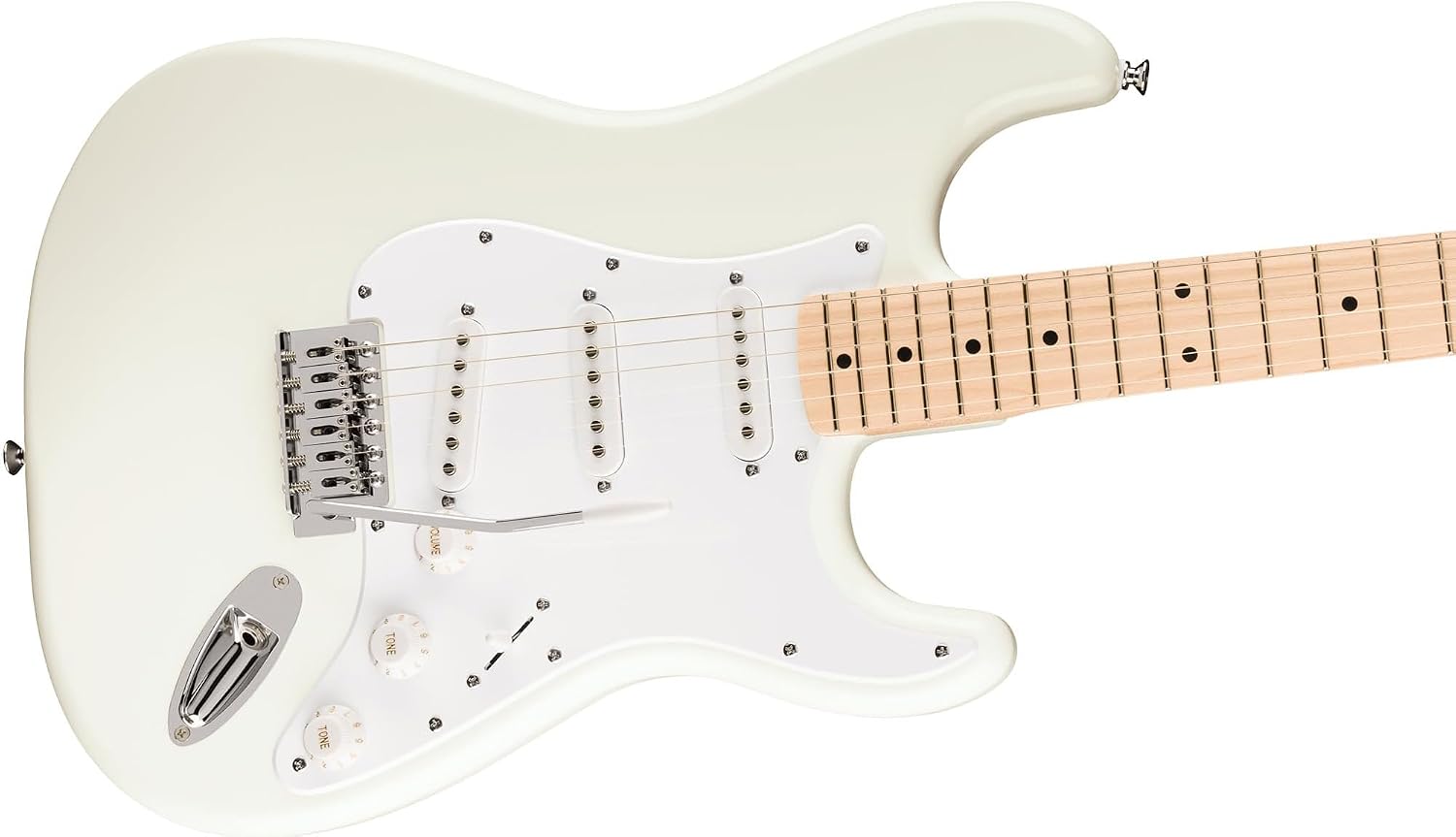 Fender Squier Sonic Stratocaster - Arctic White Bundle with Frontman 10G Amp, Instrument Cable, Tuner, Strap, Picks, and Austin Bazaar Instructional Video