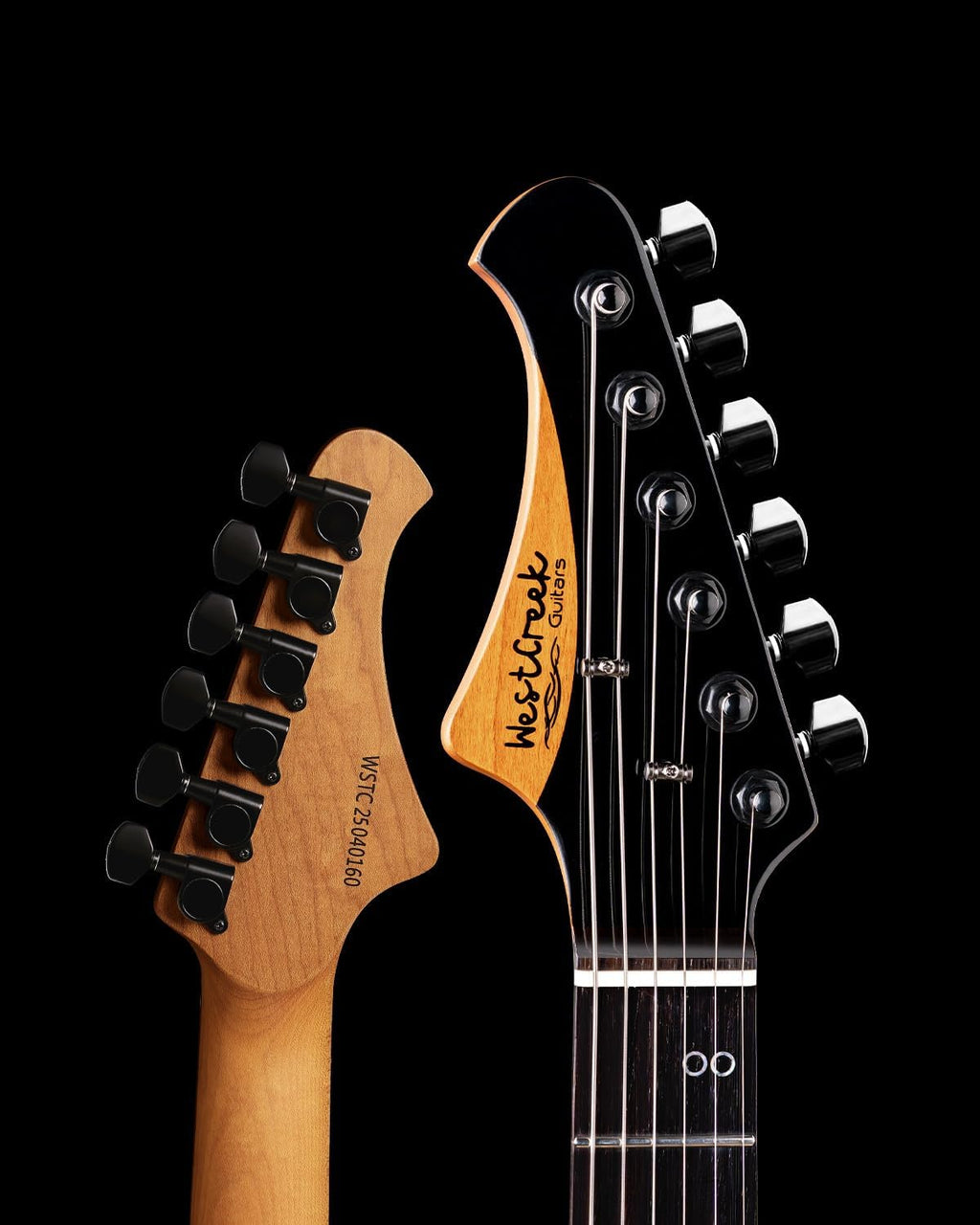 WestCreek Helyx Electric Guitar, Mahogany Body, Stainless Steel Frets, Roasted Maple Neck, Rosewood Fretboard, Bone Nut, 24 Frets (White)