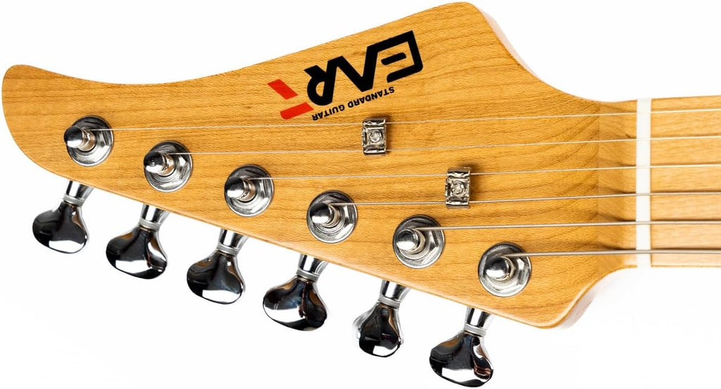 EART TL-380 6 String Solid-Body Electric Guitar Roasted Mahogany Body Maple Neck, Available in Gloss Finishes,Right