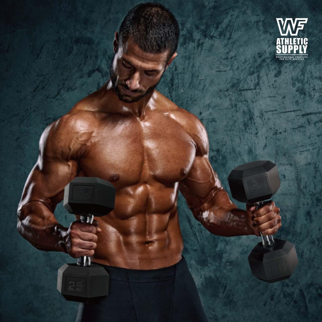 WF Athletic Supply 200Lb Dumbbell Set, 10-30Lb Dumbbell Set with A Frame Storage Rack for Muscle Toning, Strength Building & Weight Loss - Multiple Choices Available