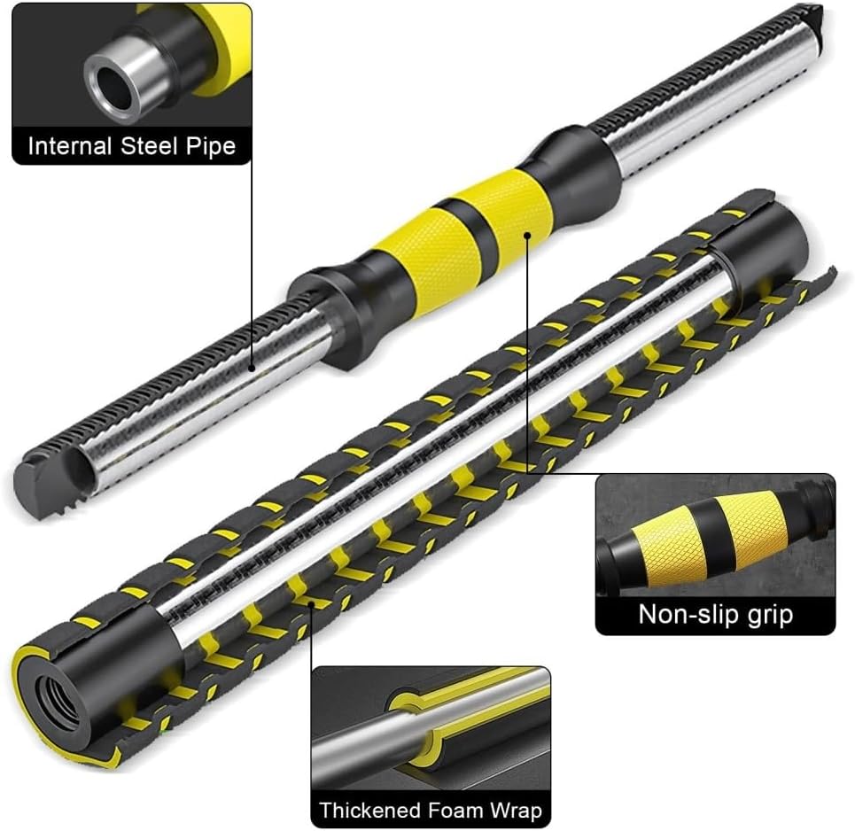 Dumbbel Adjustable-Dumbbells-Set,80lbs Free Weights Set with Connector,Fitness Exercises for Home Gym Suitable Men/Women,Yellow Barbell