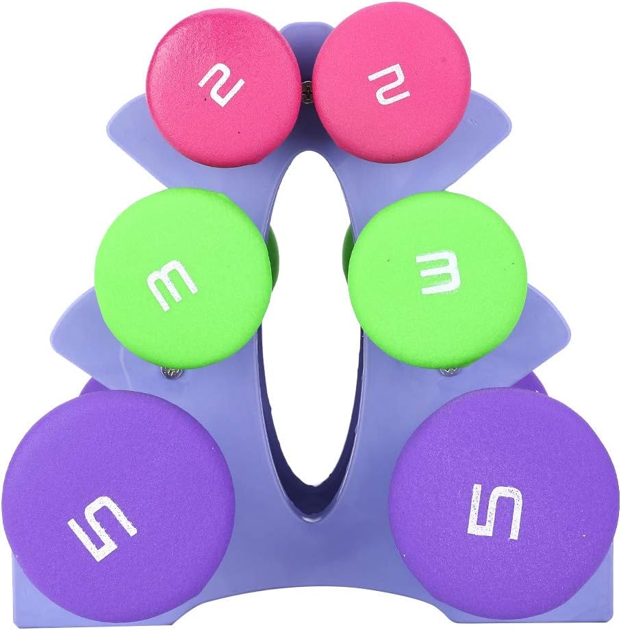 GOTOTOP 24Kg Dumbbell Set Dumbbells, 20lb Hand Fitness Weights Set Home Gym Exercise Weights Weight Lifting Dumbbell Set Fitness Weights with Holder Rack, 2lb 3lb 5lb Pair Set Active Shorts