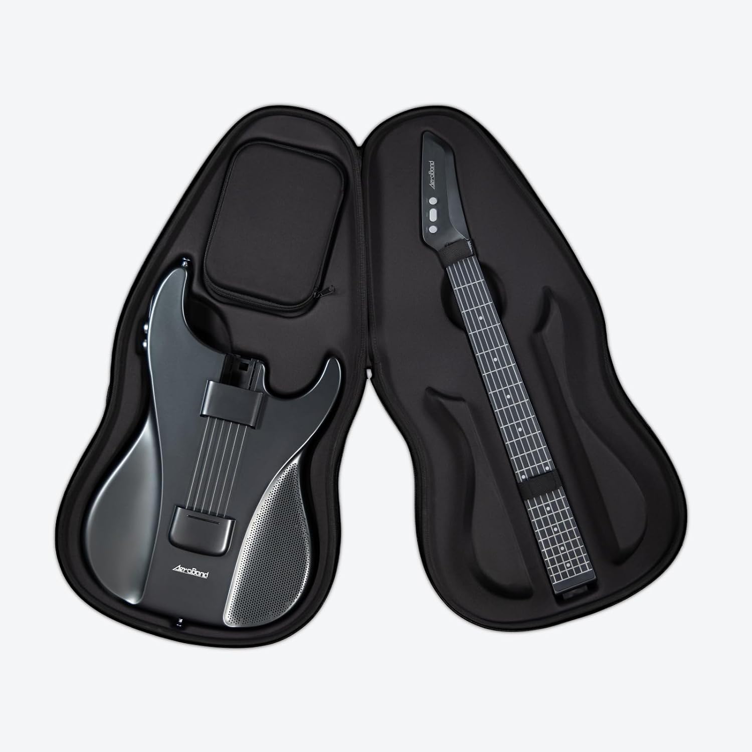 AeroBand Guitar Smart Guitar With Silicone Strings, Travel Silent Guitar With Detachable Fretboard, Headphone Jack, Built-in Speaker and Drum system, Aeroband APP Play, MIDI