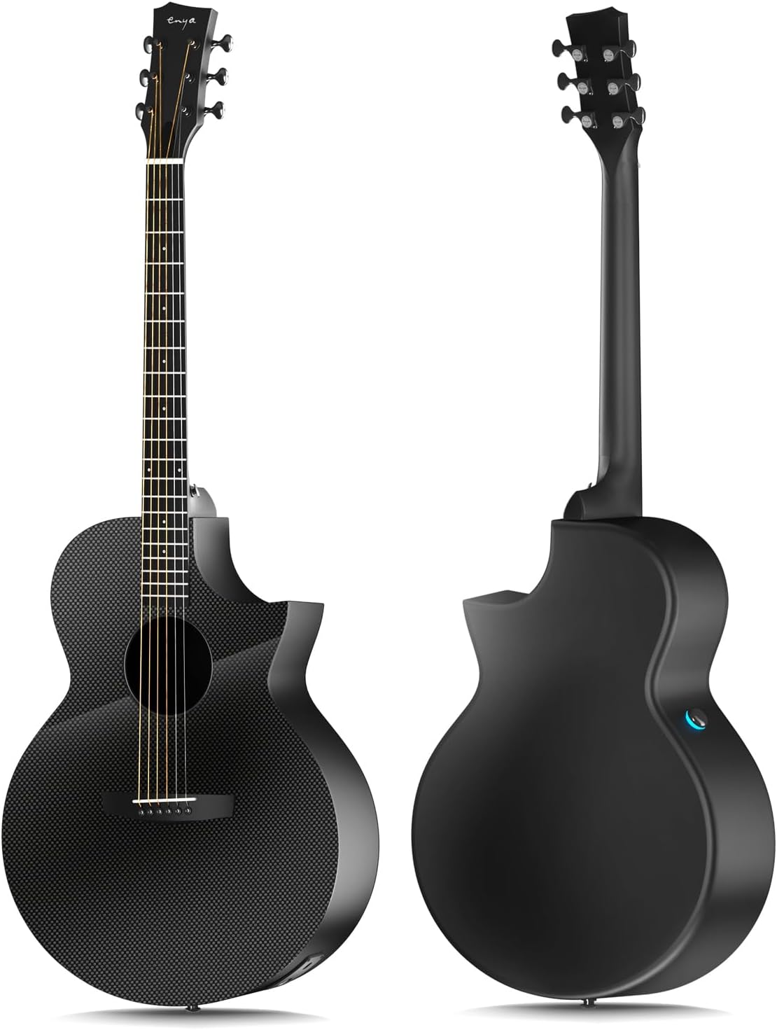 Enya X3 PRO Carbon Fiber Acoustic Electric Guitar with Built-in Effects & Bluetooth Speaker, 41' Smart Travel Guitar for Beginners & Performers, AcousticPlus SP1 Pickup, Gig Bag Included