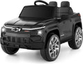 24V Licensed Chevrolet Silverado Electric Car for Kids, Ride on Toys for Toddlers with Remote Control, Soft Start, LED Lights, Music Player, Seat Belts, Easy to Assemble, Black
