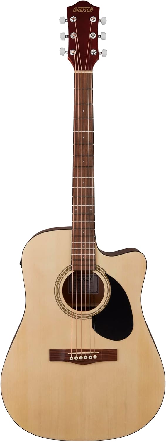 Gretsch Prelude D100CE Dreadnought Cutaway Acoustic/Electric Guitar, Beginner Guitar, Natural