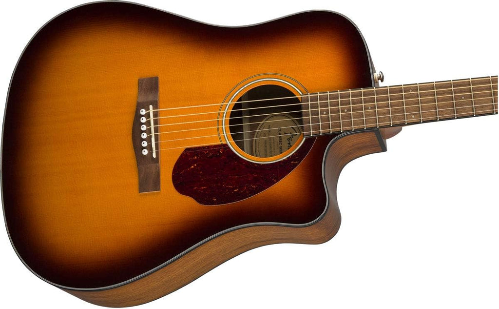 Fender CD-140SCE Dreadnought Cutaway Acoustic Electric Guitar, with 2-Year Warranty, Fishman Pickup and Preamp System, Sunburst, with Case