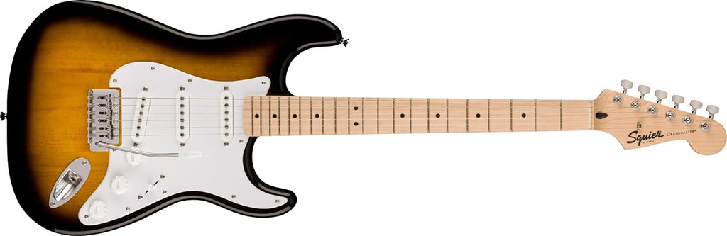 Squire Sonic Stratocaster Electric Guitar, 2-Color Sunburst, Maple Fingerboard, White Pickguard