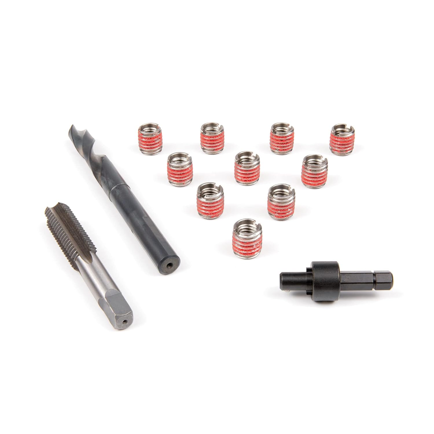 E-Z LOK Metal Thread Repair Kit Tool and Stainless Steel Threaded Inserts Standard Wall M12-1.75 x M16-2.0