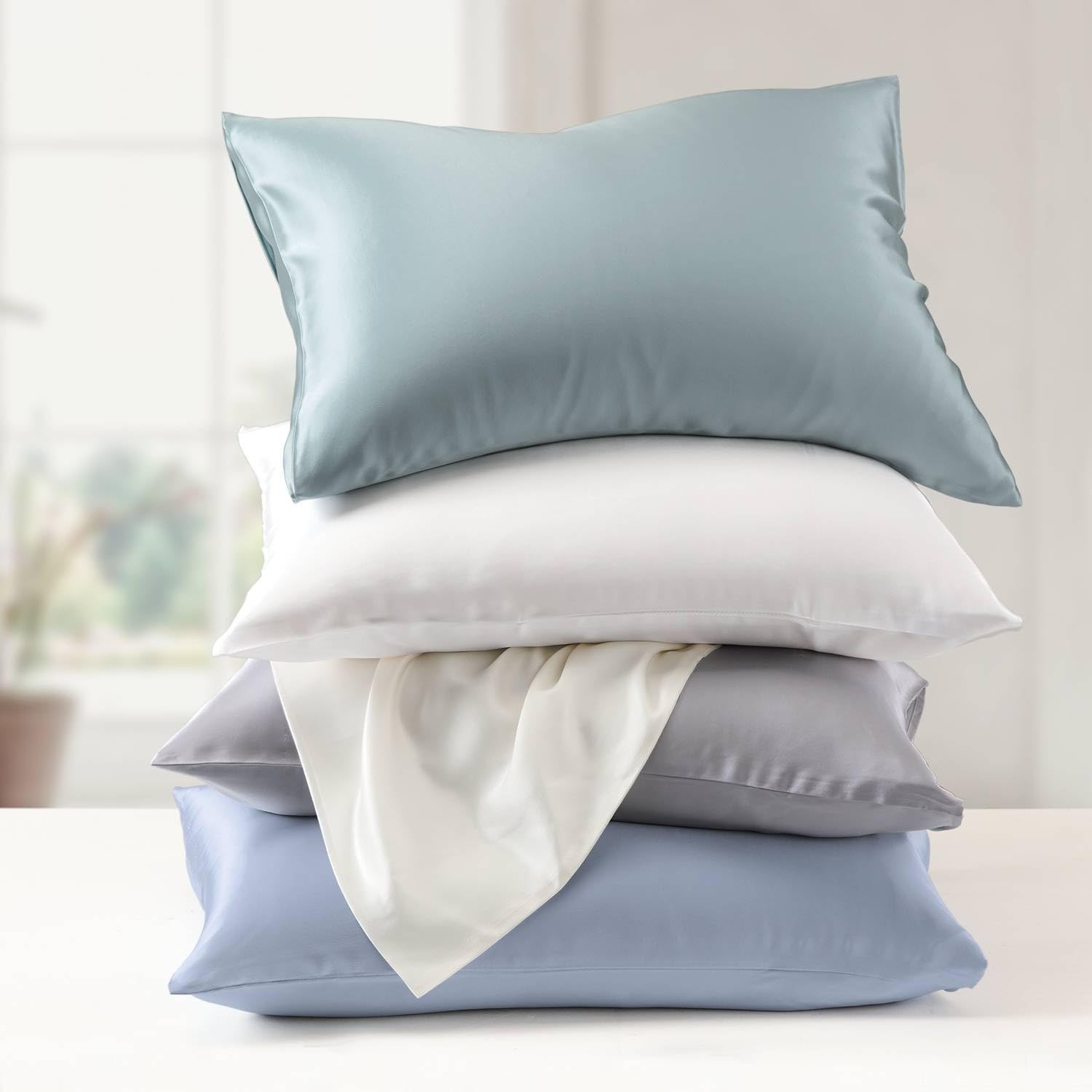 Cuddledown Mulberry Silk Pillowcase | 22 Momme | Grade 6A | 100% Pure Mulberry Silk | Naturally Soft & Breathable | Oeko-TEX Standard 100 | King | Pearl