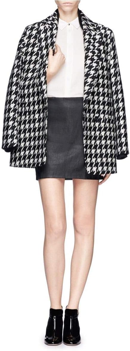 Theory Women's Keila Leather Pencil Skirt, Black Size 12